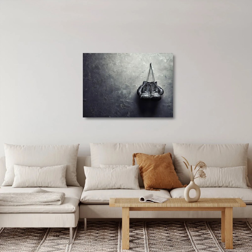 Bokszkesztyű képe (üvegen) (70x50 cm)