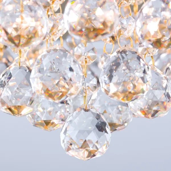 Orion DLU 2378/6/50-Kristály mennyezeti lámpa GLORIA 6xG9/40W/230V átm. 50 cm arany