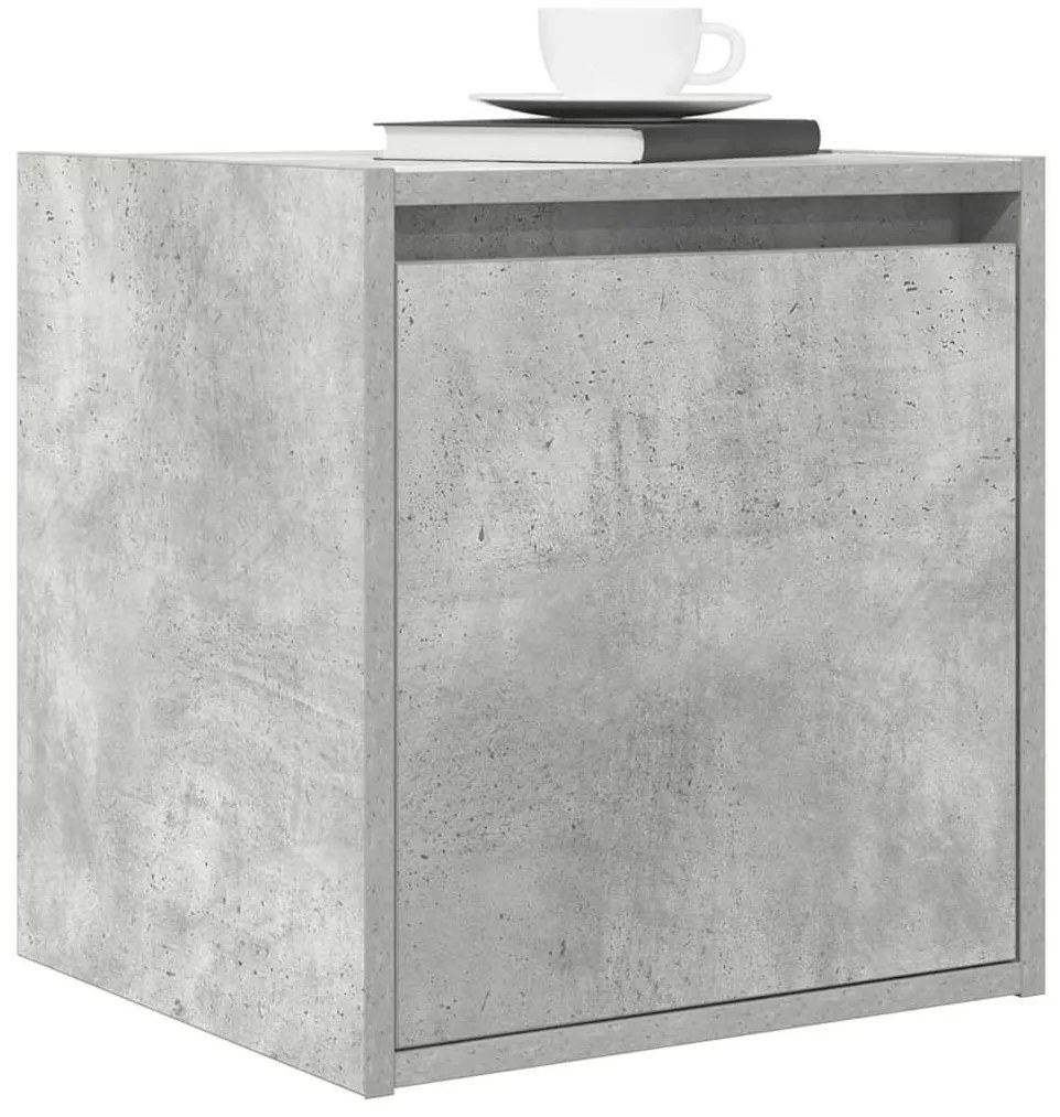 Betonszürke falra szerelhető éjjeliszekrény 38x34x40 cm