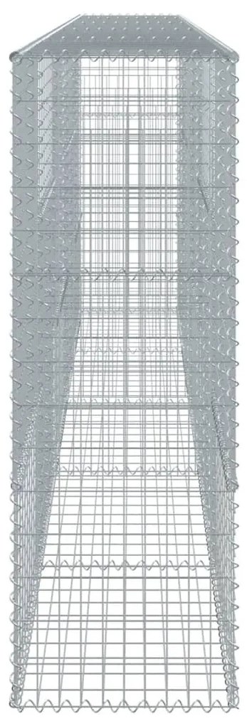 horganyzott vas gabion kosár fedéllel 500 x 50 x 150 cm