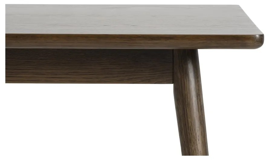 Barna bővíthető étkezőasztal tölgyfa dekoros asztallappal 150x90 cm Barrali – Unique Furniture