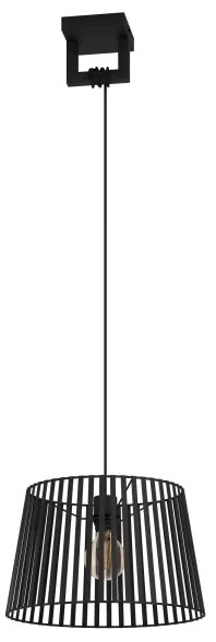 Eglo 390002 - Csillár zsinóron BOGOTA 1xE27/40W/230V fekete