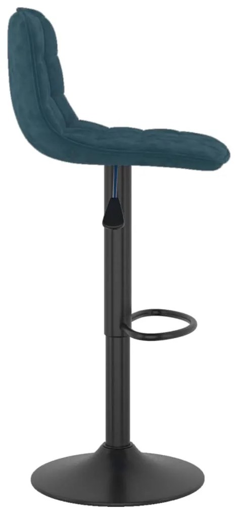 vidaXL 2 db kék bársony bárszék
