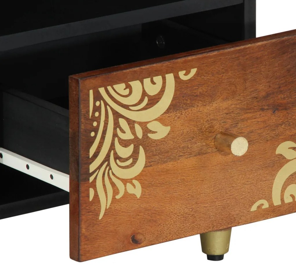 TV Szekrény 100x33x46 cm Tömör Mangófából