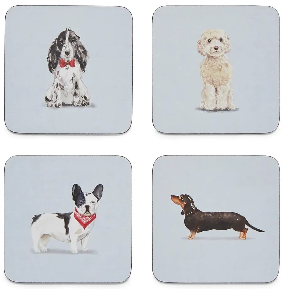 Curious Dogs 4 db-os poháralátét szett - Cooksmart ®