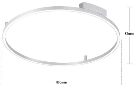 Brilagi - LED dimmelhető lámpatest PORTOFINO LED/60W/230V Ø 80 cm ezüst +távirányító