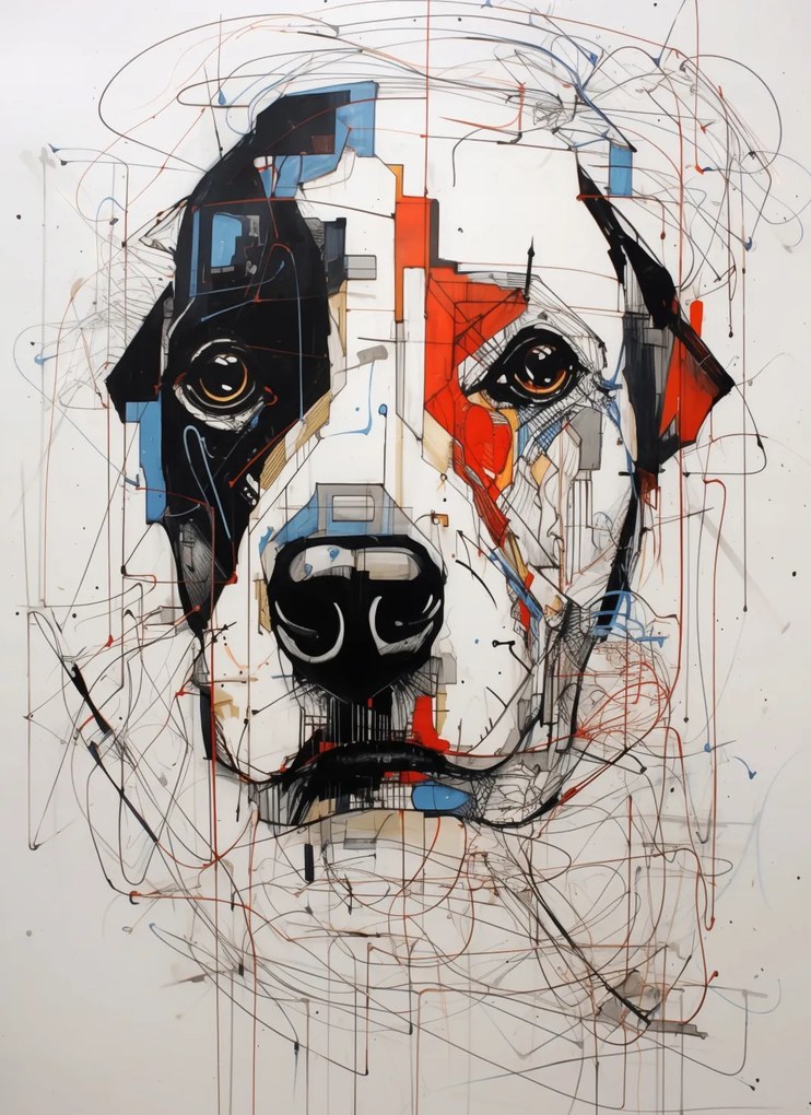 Poszter 40x55cm Rajzolt Kutya