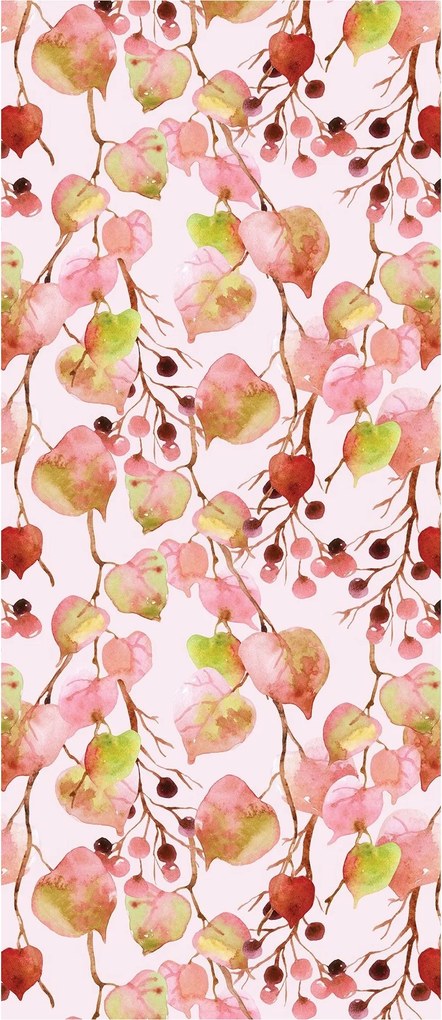 Fotótapéta Levelek és bogyók Leveles dísz Öko-Design 91x211 +ragasztó