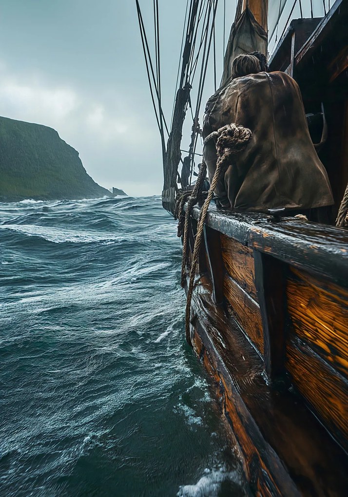 Poszter 70x100cm Hajó a hullámokon