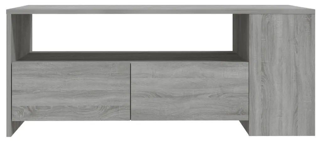 Szürke sonoma színű szerelt fa dohányzóasztal 102 x 55 x 42 cm