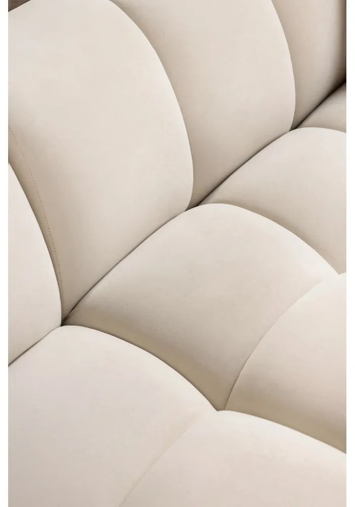 Szürke bársony kanapé 225 cm Cube – Bonami Selection