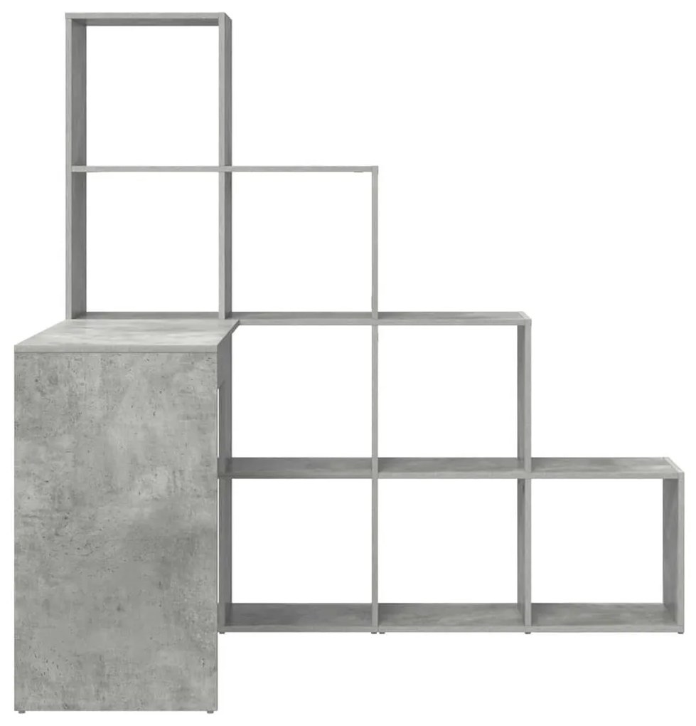 Sarokíróasztal Beton szürke 101,5 x 149,5 x 149,5 cm Faanyag