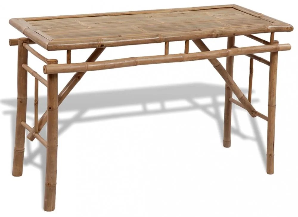 bambusz sörözőasztal 2 paddal 100 cm