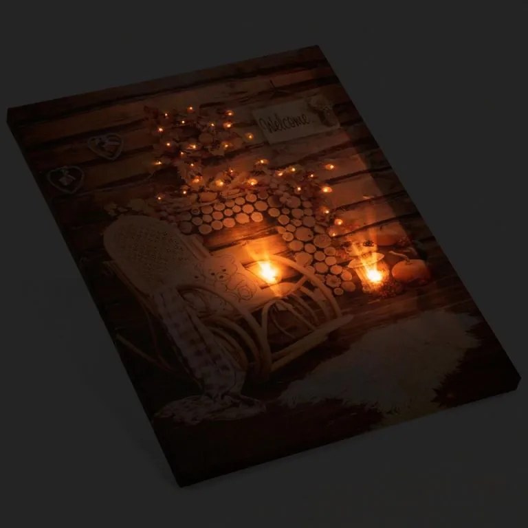 NEXOS Falikép hintaszék 2 LED 30 x 40 cm