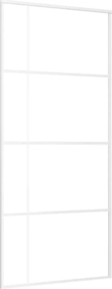 vidaXL fehér matt ESG üveg és alumínium tolóajtó 90x205 cm