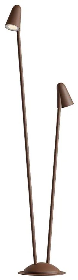 Redo 90712 - NIVALIS LED kültéri lámpa 2xLED/6,9W/230V 110 cm IP65 barna