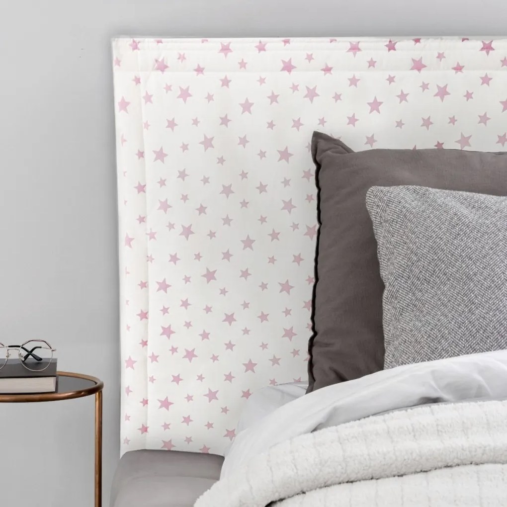 Falvédő gyerekszobába - fehér rózsaszín csillagos