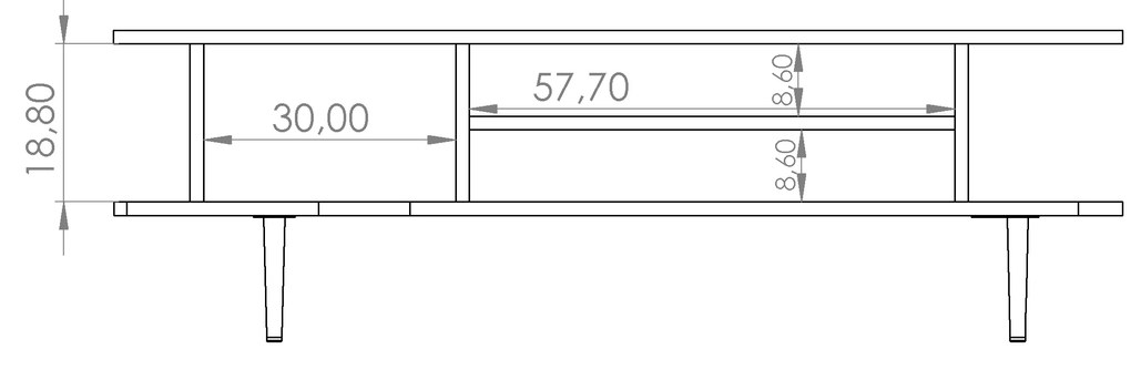 Dohányzóasztal Vasecta STO (brandy castello tölgy). Akció -22%. 1051908