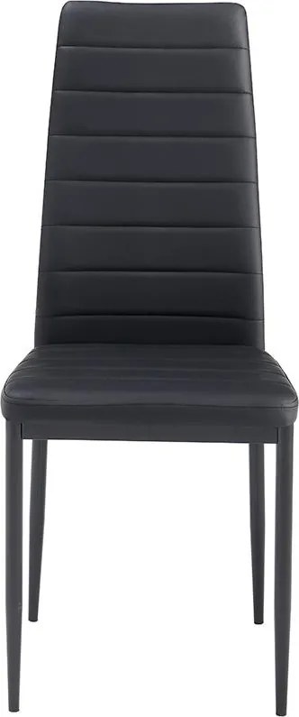 Catini Austin Étkezőgarnitúra 4x szék + asztal - Fekete