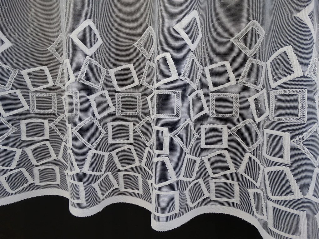 Mg Irigység jacquard fényes fehér 35796 220x60cm K