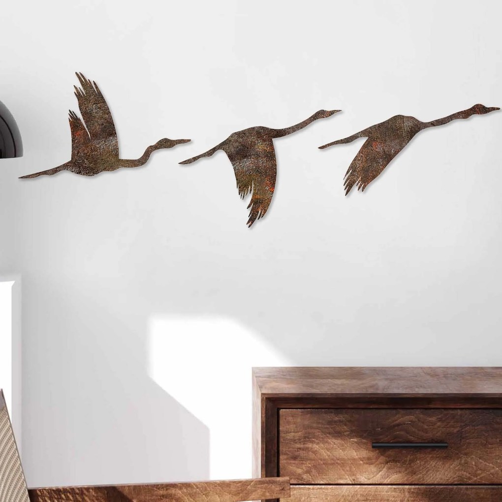Fém fali dekoráció, Rusty Birds 1