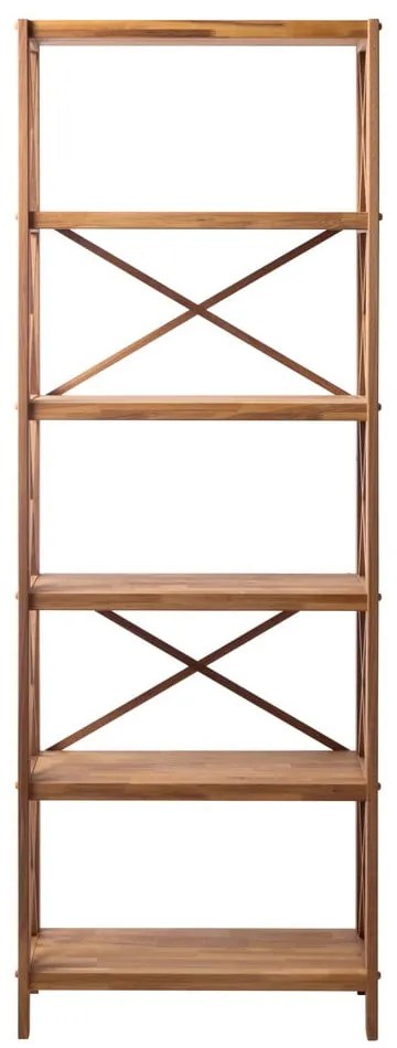 Natúr színű tölgyfa polcos állvány 70x198 cm X-Shelf – Unique Furniture