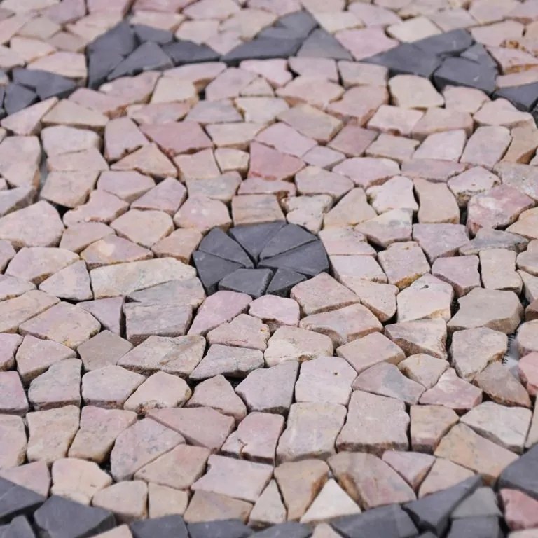 Márvány mozaik nap motívum 90 x 90 cm