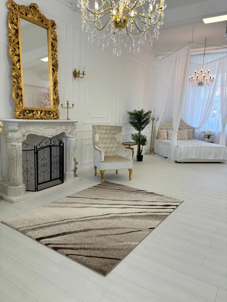 Nora 6030 bézs modern szőnyeg 60x110 cm