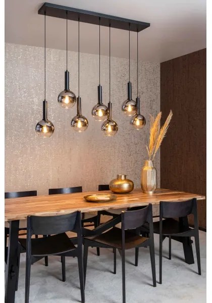 Lucide 45402/07/30 - Csillár zsinóron MARIUS 7xE27/40W/230V fekete