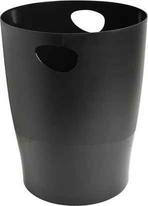 Papírkosár, 15 liter, PP, EXACOMPTA Ecobin Economy, fekete (EX453014D)