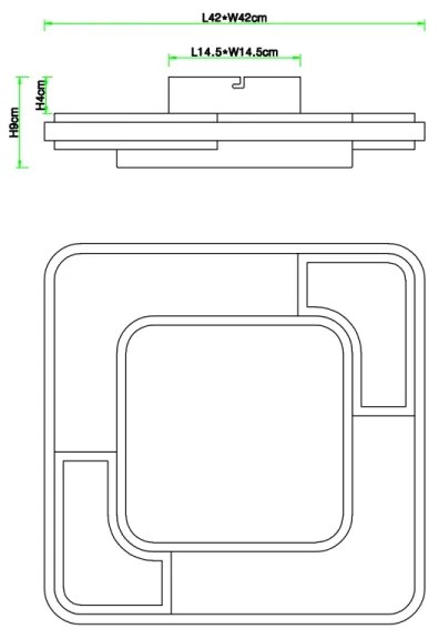 Globo 67259-30 - LED Mennyezeti lámpa NIRRA LED/30W/230V
