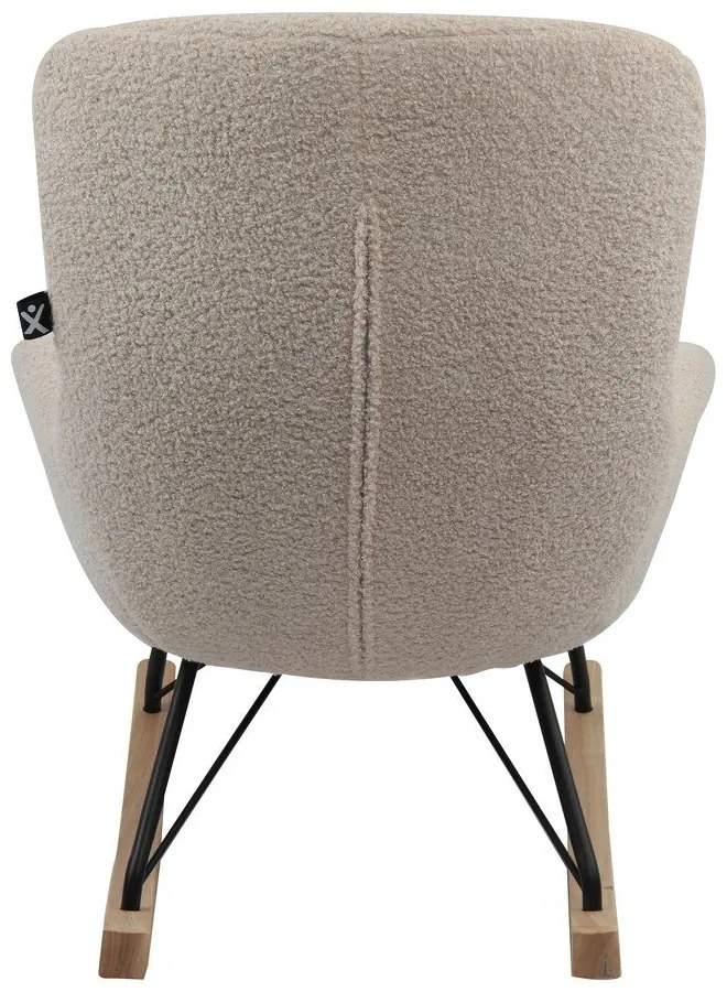 Bézs buklé gyerek hintafotel Rocky – Vipack