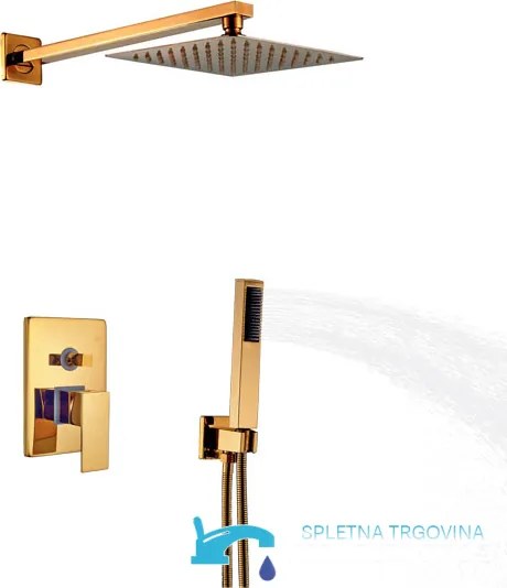 Falba süllyesztett zuhanyrendszer EYN PT23491 LED-világítással, sárgarézből, arany, fekete és ezüstszínű kivitelben