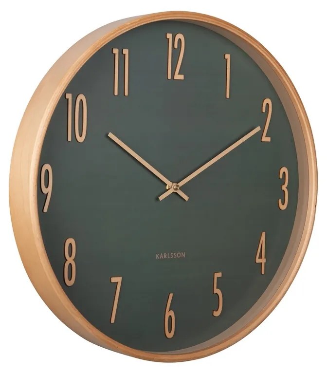 Karlsson 5996GR design falióra zöld, 40 cm átmérővel