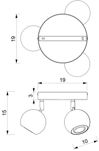 Spotlámpa COMET 3xGU10/8W/230V fehér/fényes króm