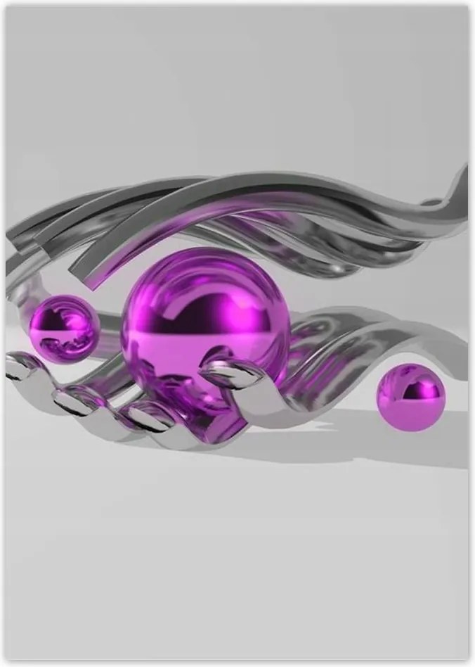 Poszterek A4 Pion Lila gömbök a kézben