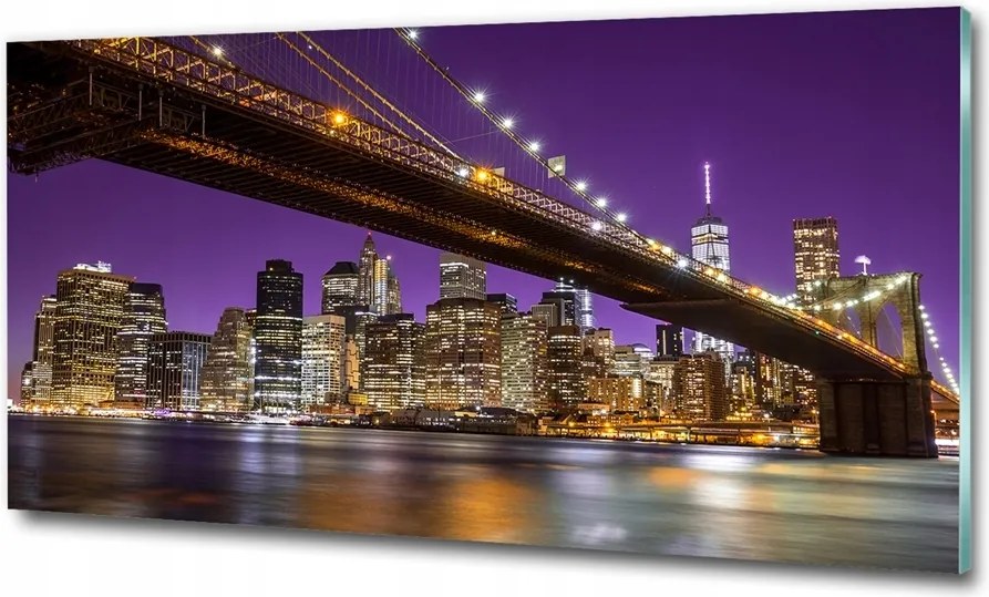 Fotó üvegkép Brooklyn híd 100x70