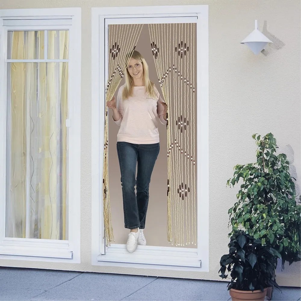 Natúr színű bambusz függöny ajtóra 90x200 cm – Maximex