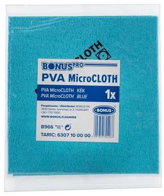Törlőkendő, mikroszálas, univerzális, 40x34 cm, BONUS PVA MicroCLOTH, kék (KHT1290)