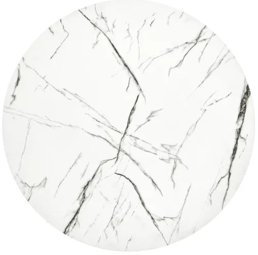 Kávésasztal ANTICA 41x55 cm fekete/márvány dekoráció