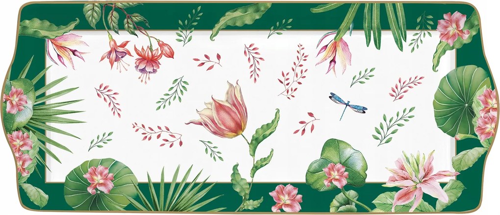 Paterka tálaló patera színes virág motívum ajándék