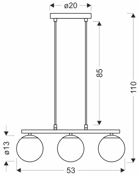 Csillár zsinóron CARRINE 3xE14/40W/230V barna