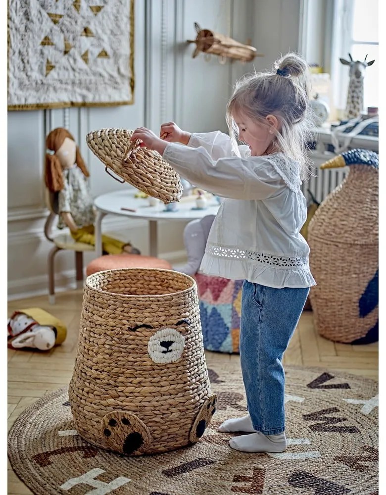 Natúr színű juta kerek szőnyeg ø 130 cm Dinne – Bloomingville Mini