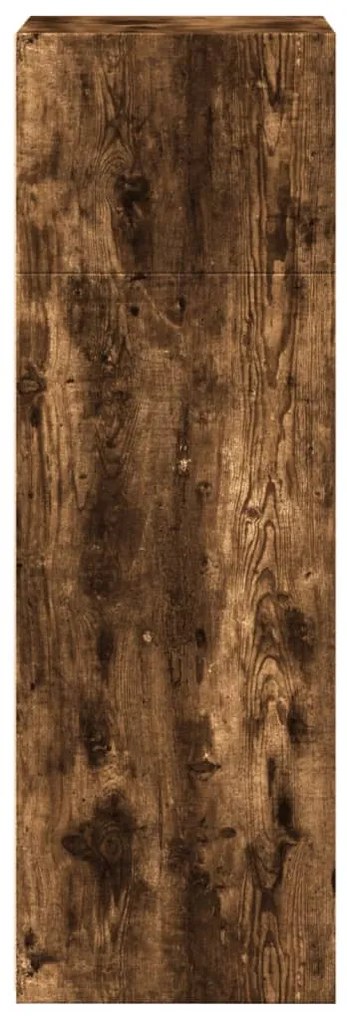füstös tölgy színű szerelt fa magasszekrény 50 x 41 x 124 cm