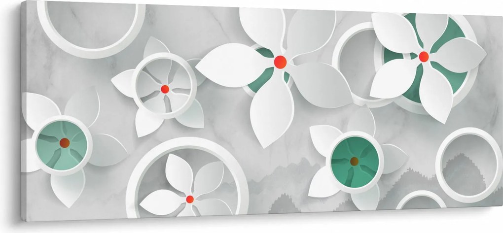 Virágos absztrakció képe (120x50 cm)