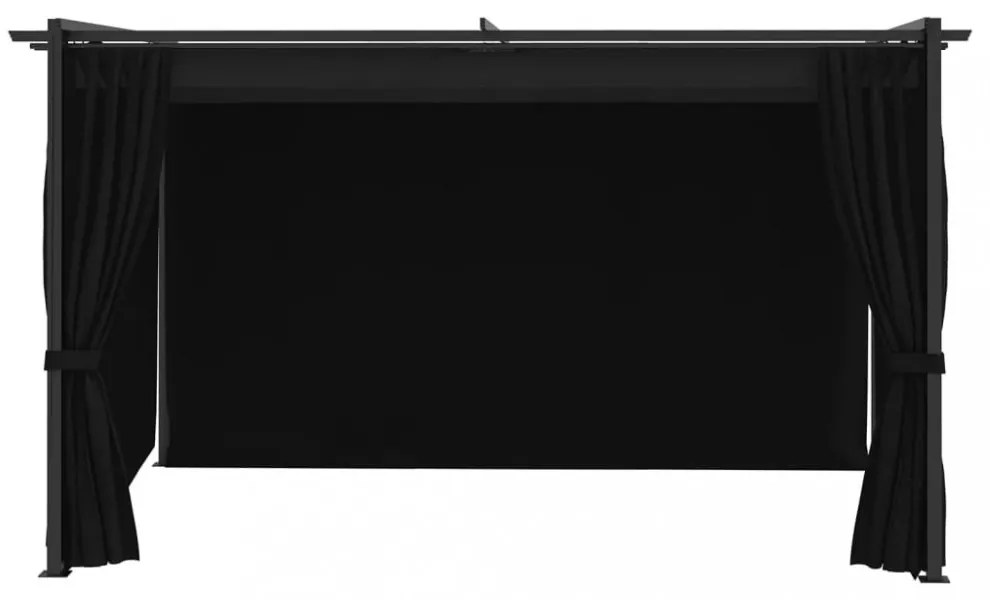 antracitszürke pavilon 4 x 3 m