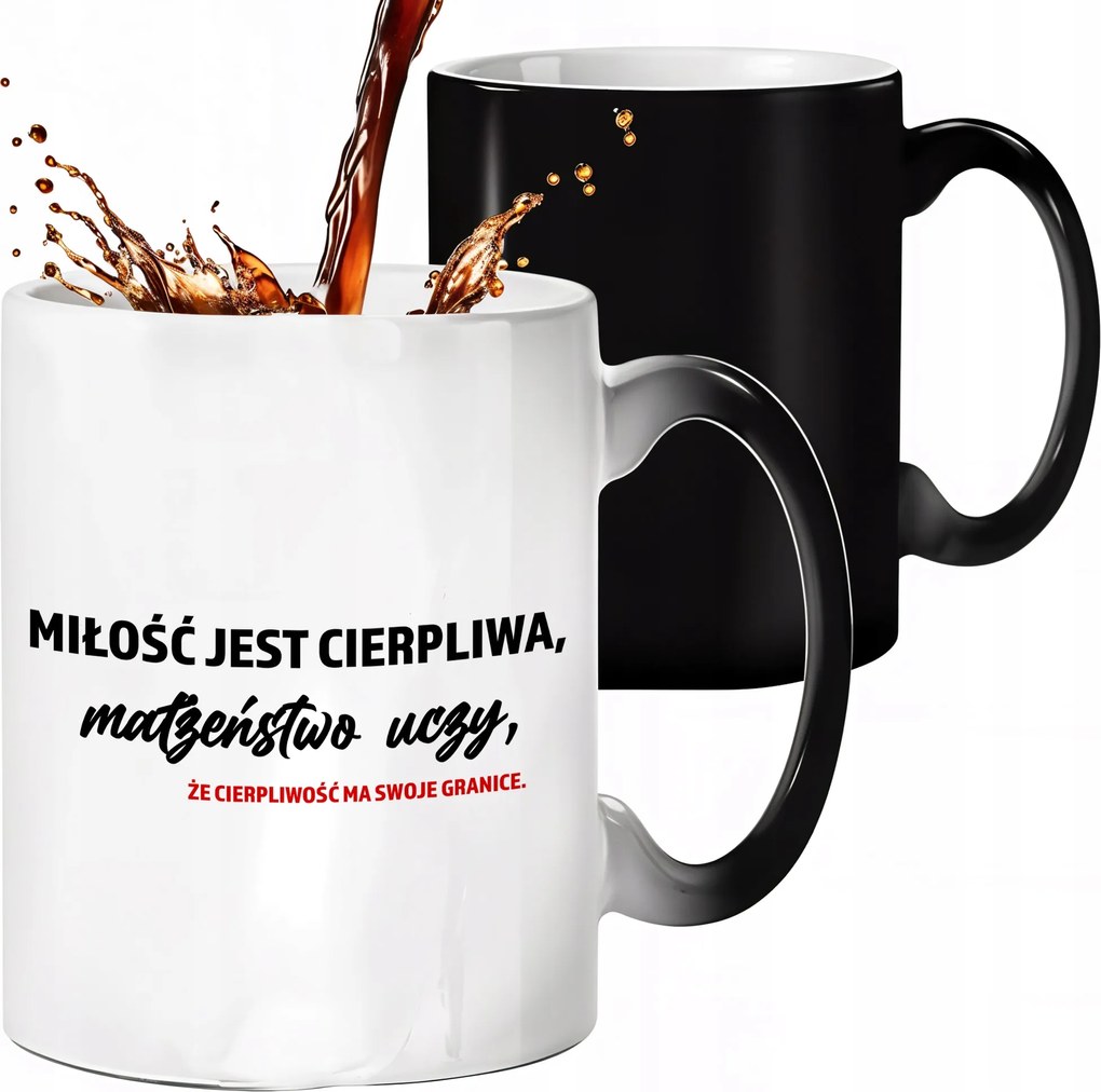 Mágikus Bögre Fekete Matt Türelemnek Megvannak A Maga Határai Esküvői Ajándék