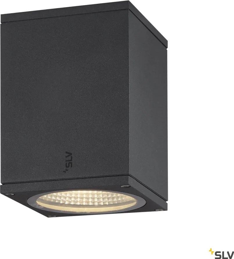 SLV 1003420 ENOLA SQUARE Modern Kültéri Mennyezeti Lámpa Antracit, Átlátszó LED IP65