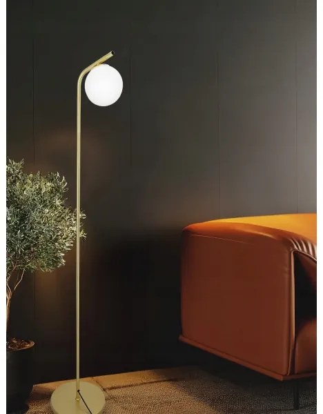 Állólámpa 1xE27/40W/230V arany/fehér