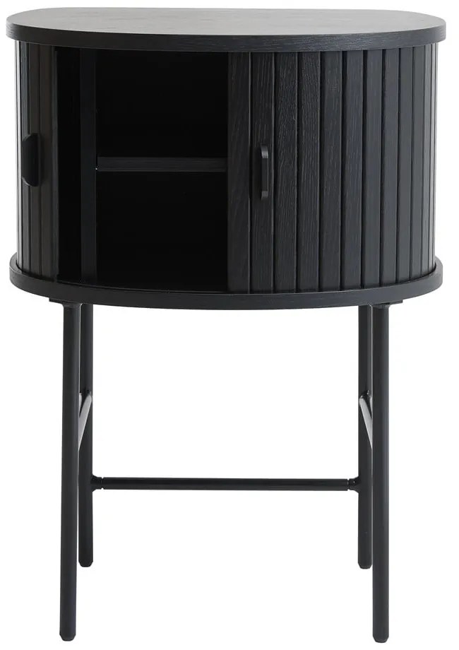 Fekete éjjeliszekrény Nola – Unique Furniture